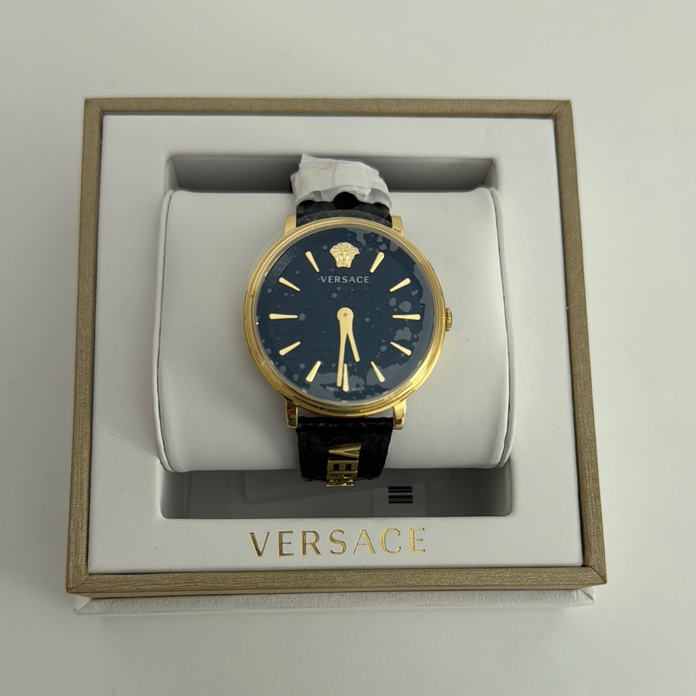 Versace Gold and Black Luxury Watch